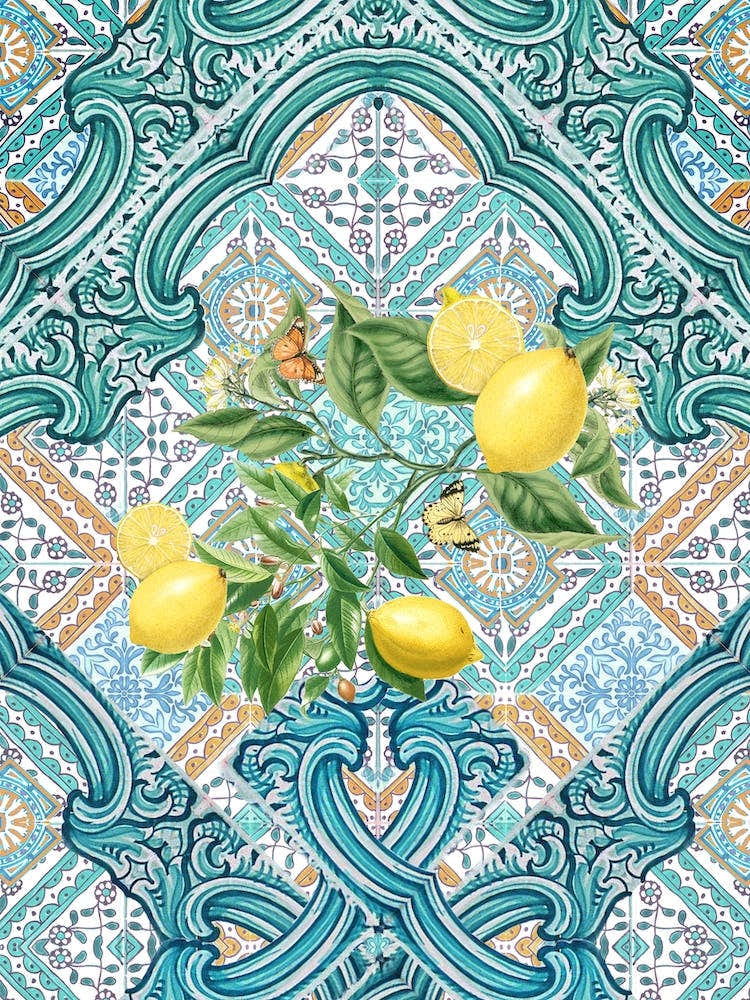Lemons On A Tile