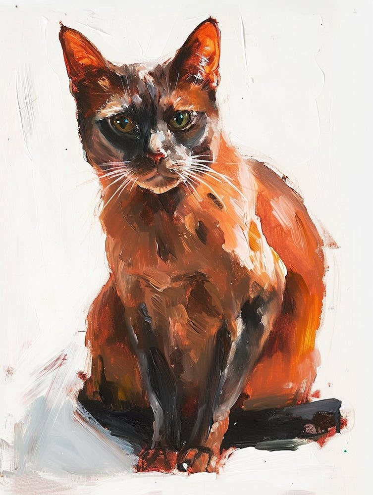 Chartreux Cat Painting 3