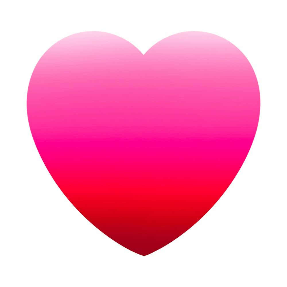 Pink and Red Ombre Heart