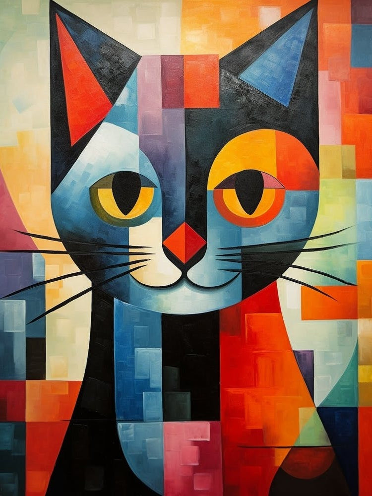 Cat Abstract Pop Art 8