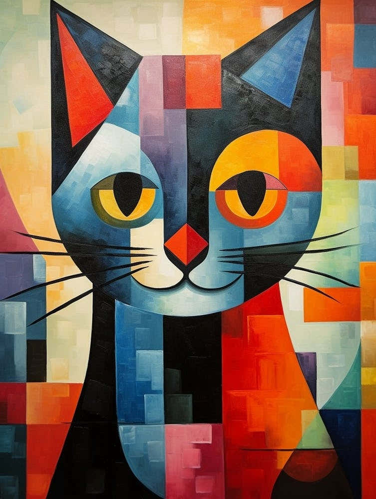 Cat Abstract Pop Art 8