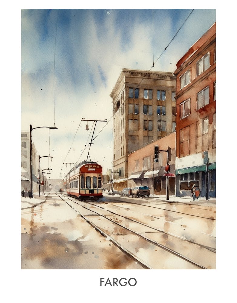 Fargo Watercolor 2travel Poster
