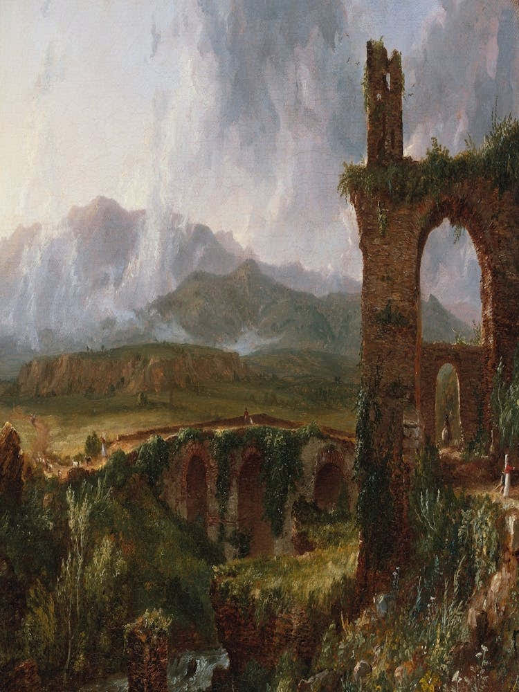 A View Near Tivoli (Morning) By Thomas Cole