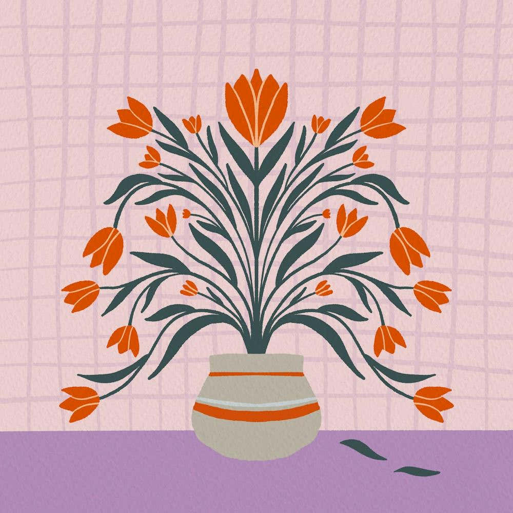 Tulips - orange and violet