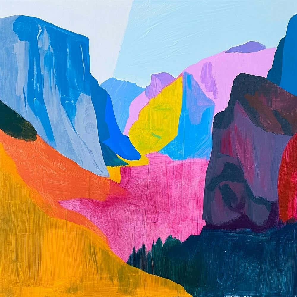 Colourful Abstract Yosemite National Park Usa 3