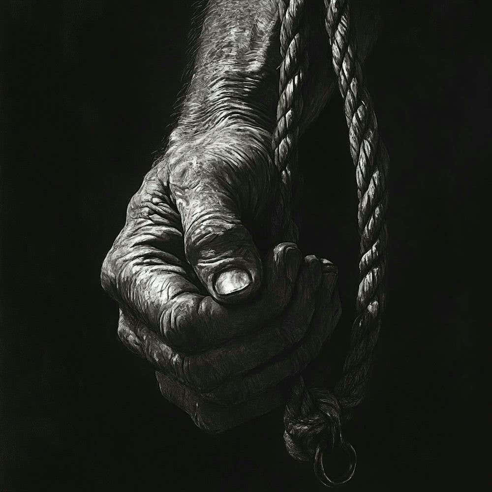 Hand Holding A Rope