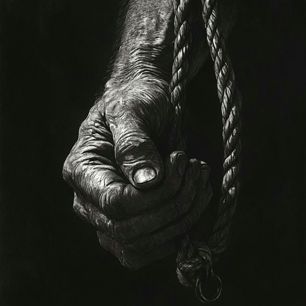 Hand Holding A Rope