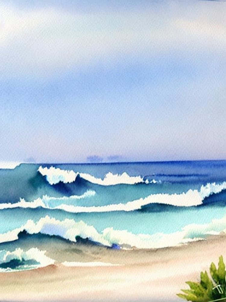 Newport Beach 2, California Watercolour