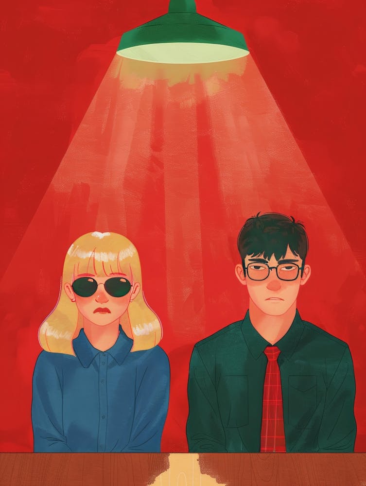 Couple Sitting At A Table