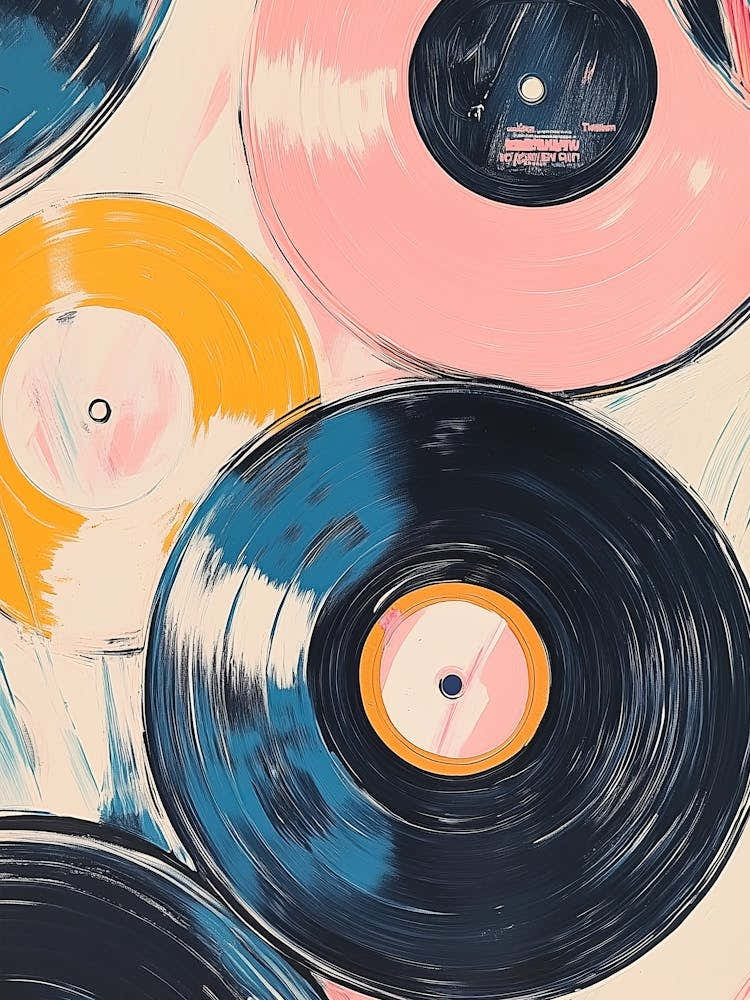 Black And Pink Vinyl Records