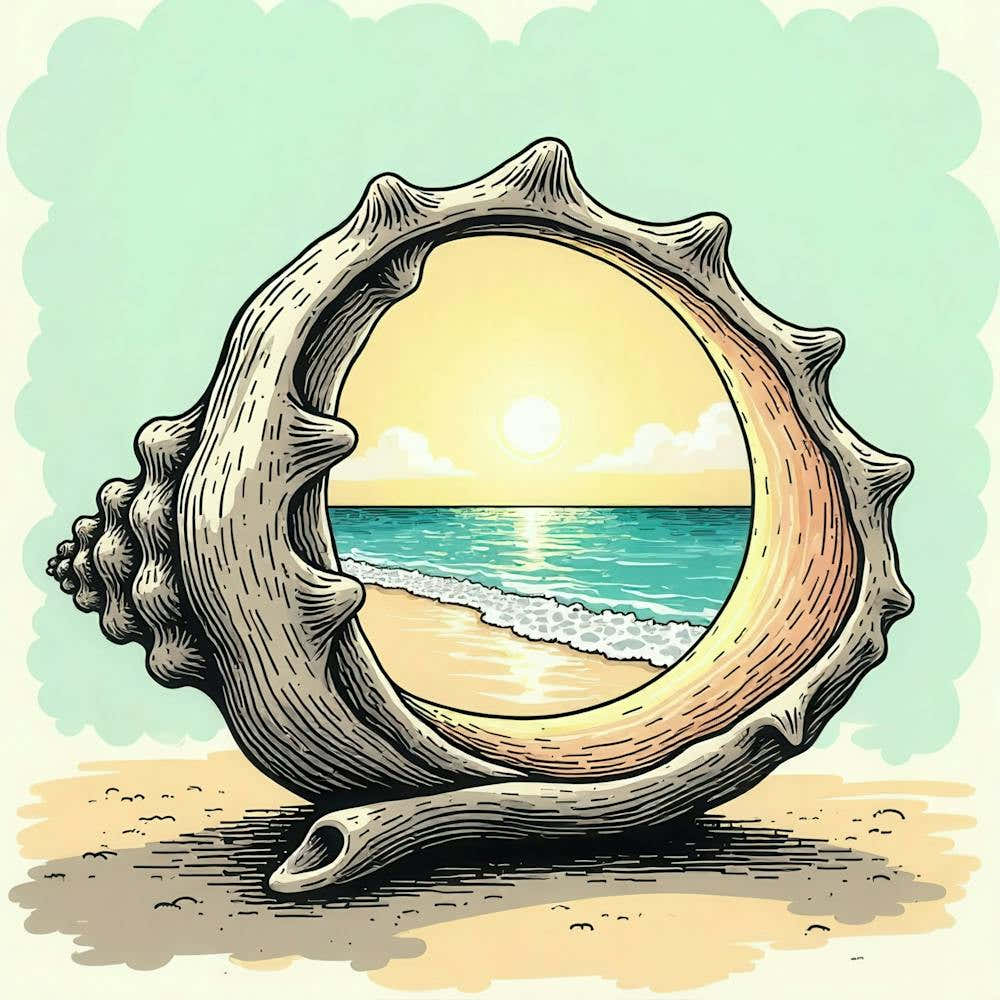 Sea Shell In The Sand