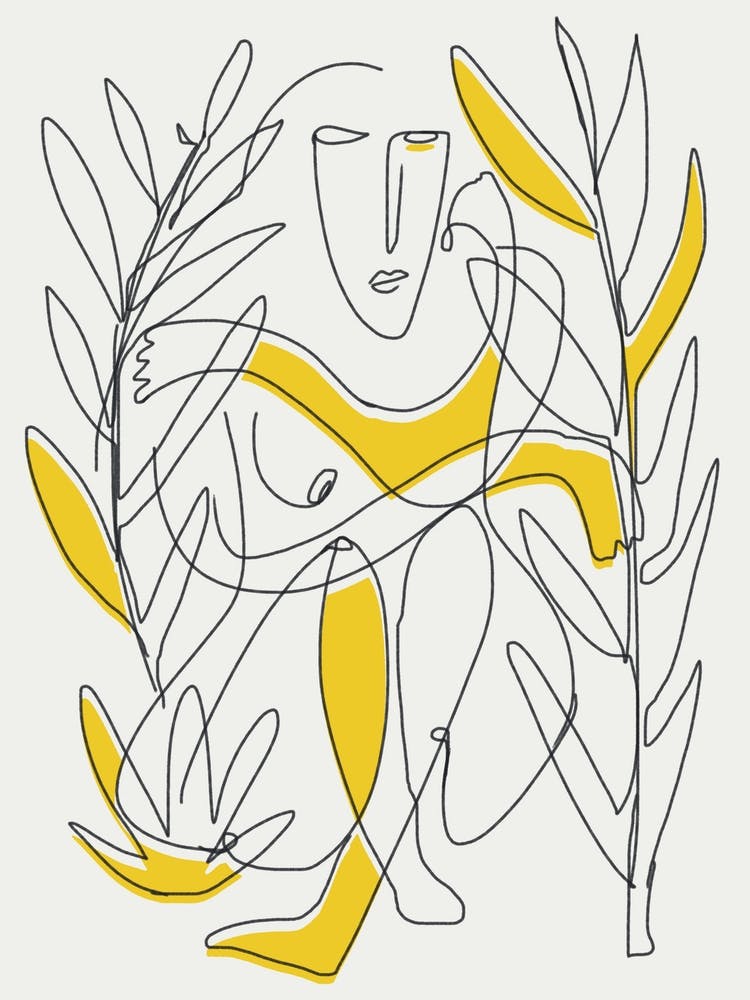 Line Art Tropical Figurative
