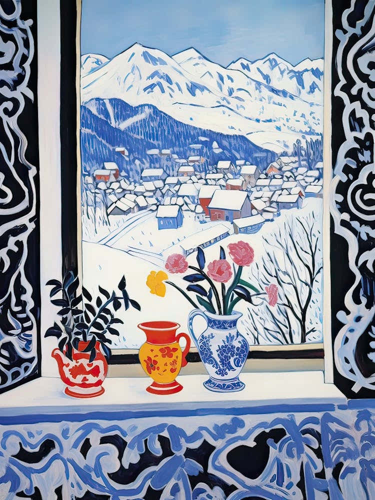 The Windowsill Of Aosta   Italy Snow Inspired By Matisse 2