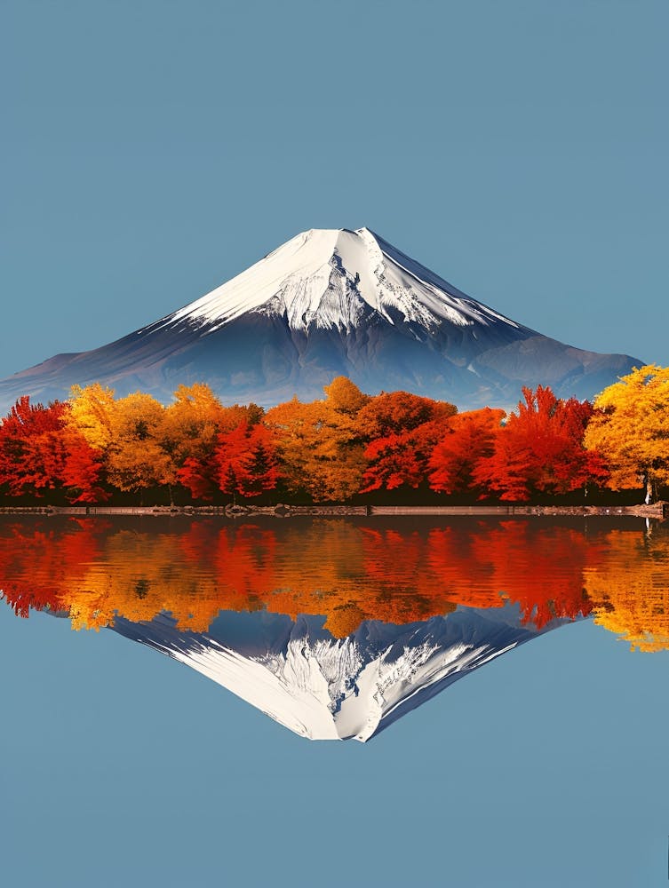 Mt Fuji - Autumn Trees