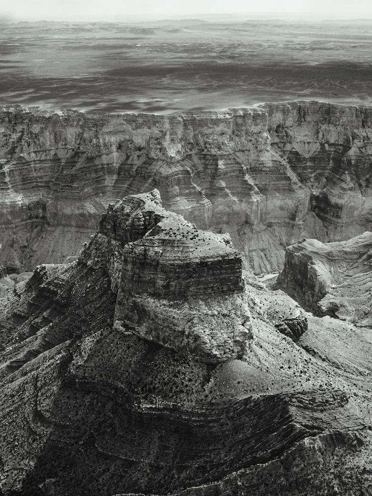 The Landscape Of Grand Canyon Black & White