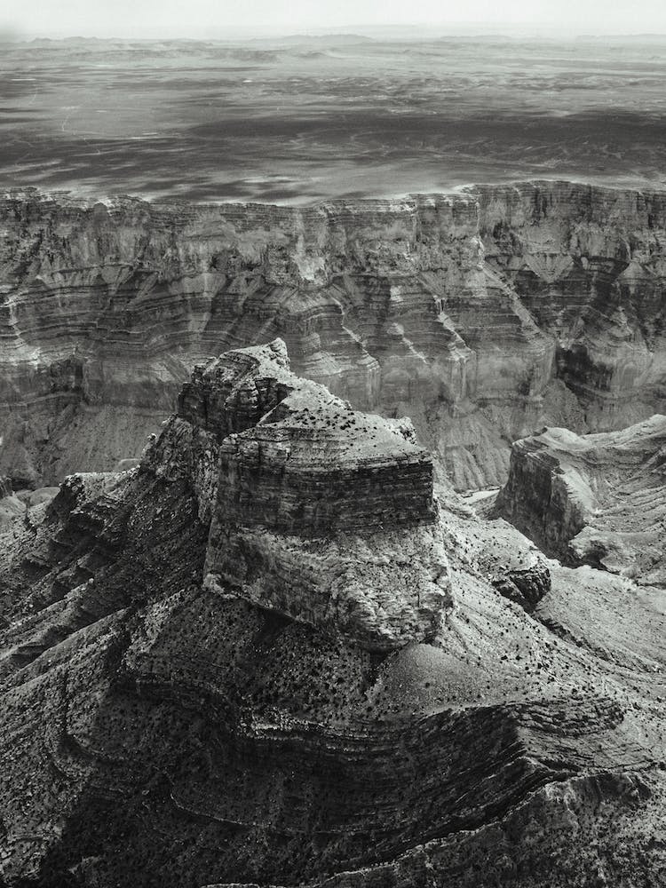The Landscape Of Grand Canyon Black & White