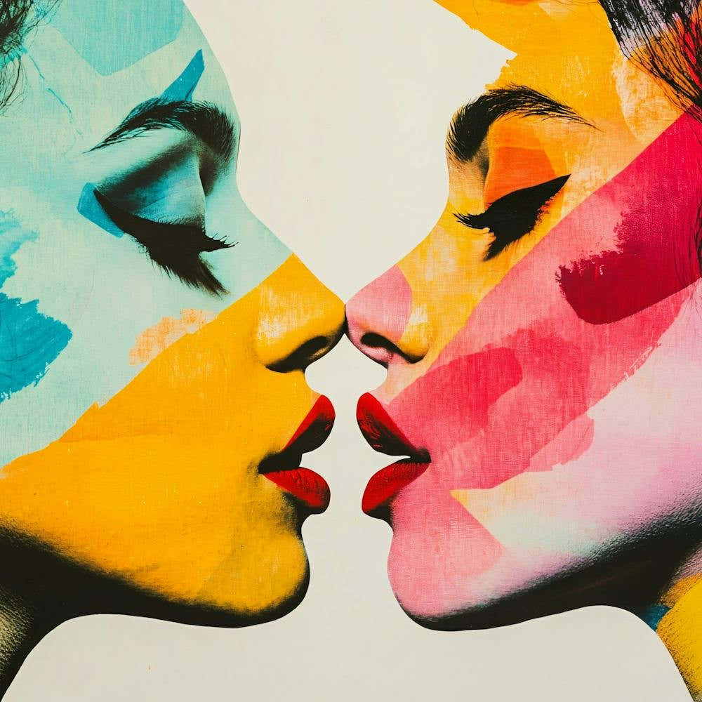 Gay Love - Two Women Kissing