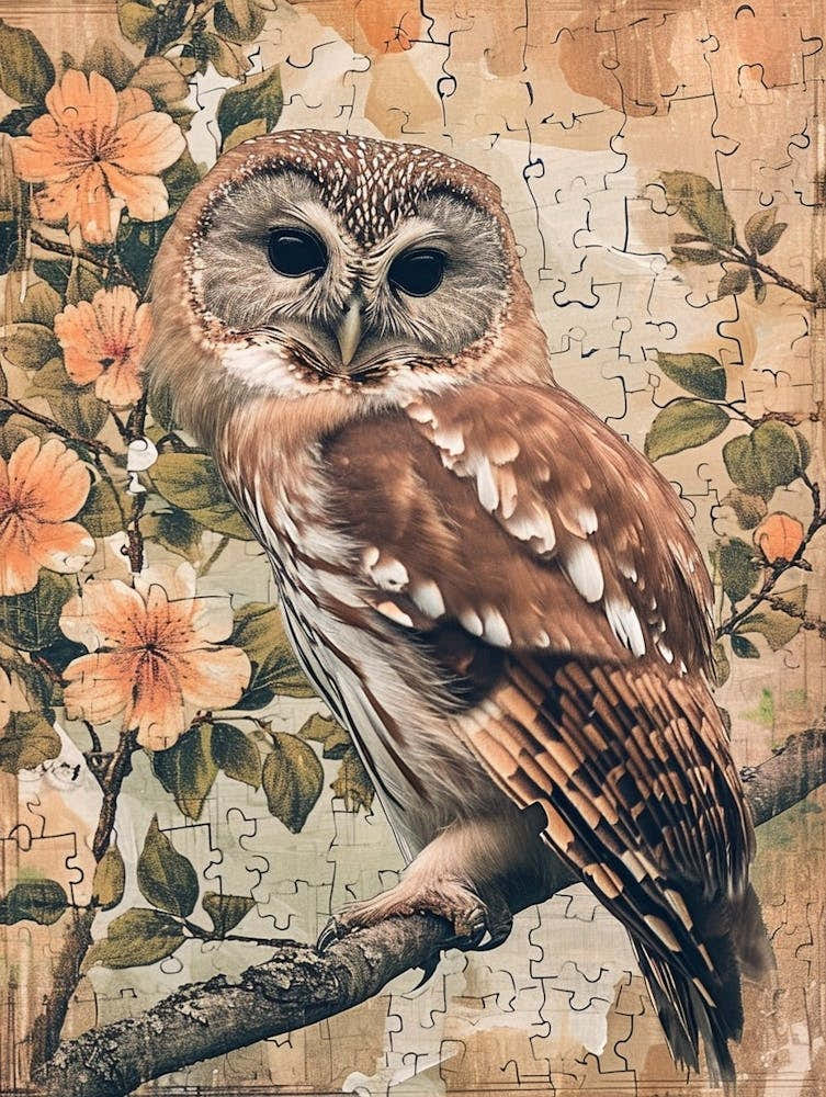 Northern Saw Whet Owl Painting 2