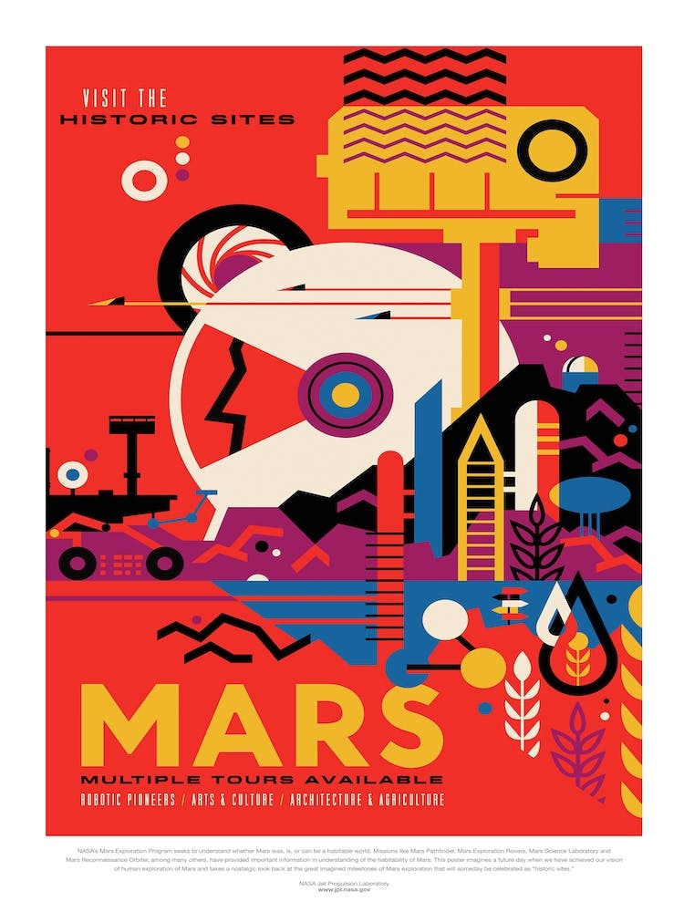 Mars Nasa Space Travel Poster