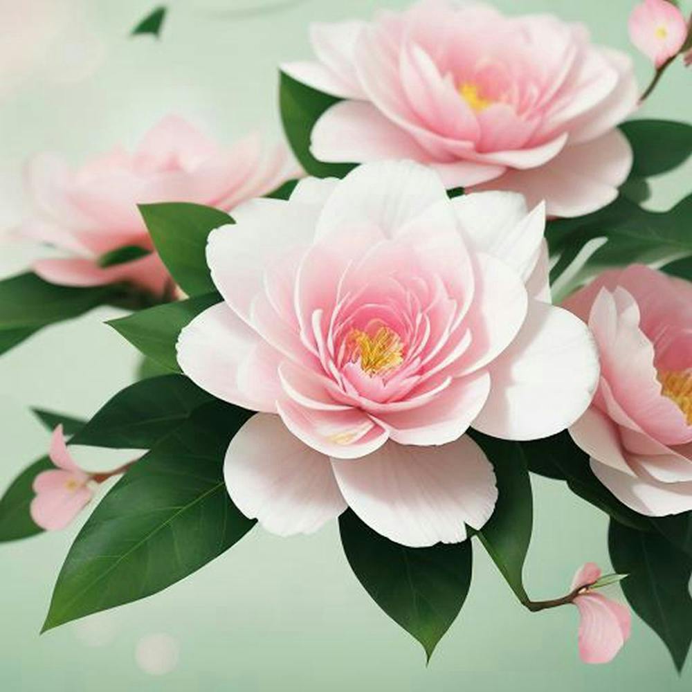 camellia watercolour