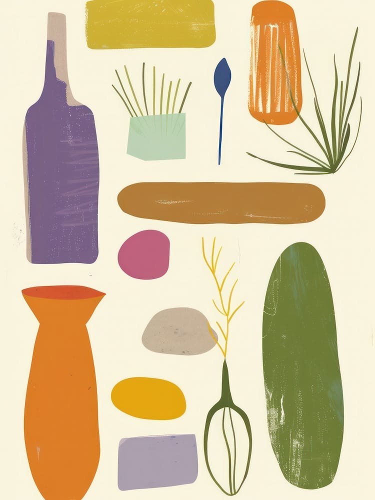 Abstract Candles Flowers 8