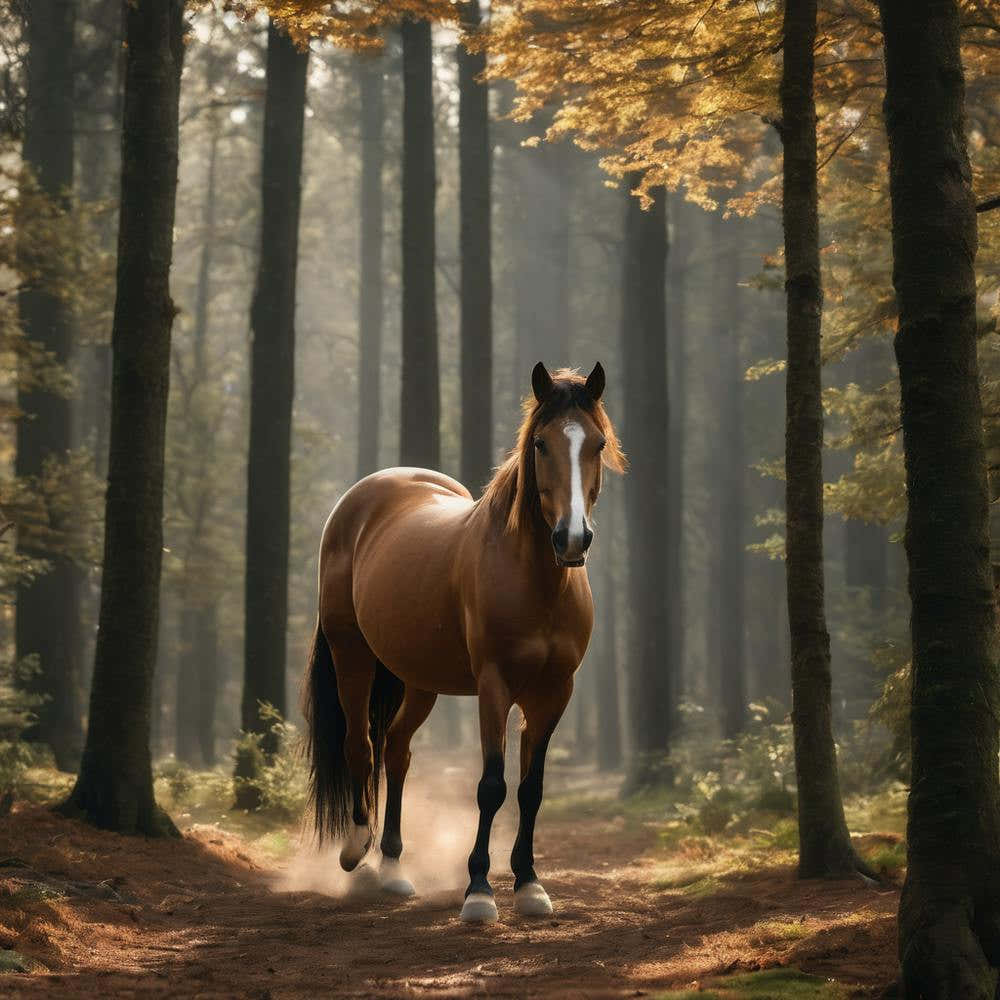 Horse In The Forest