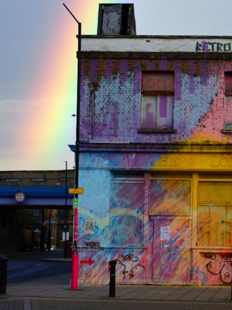 Hackney Rainbow Street Grafitti
