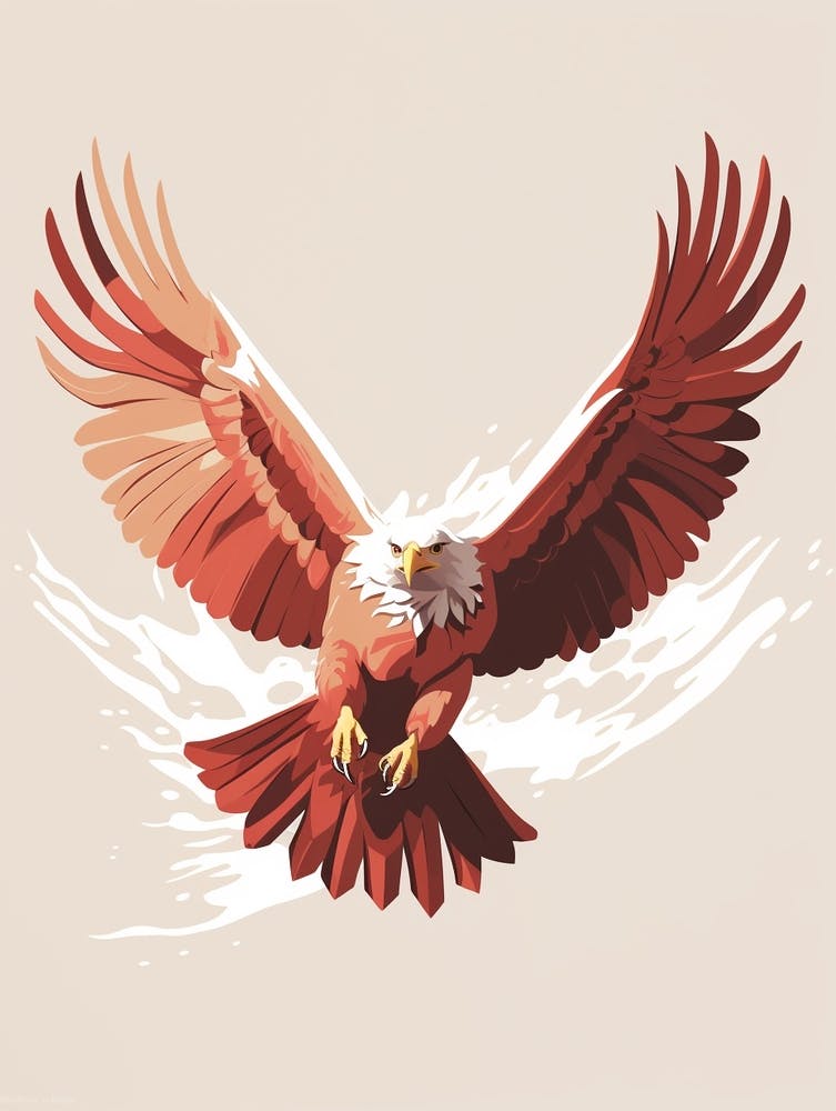 Minimalist Golden Eagle Illustration