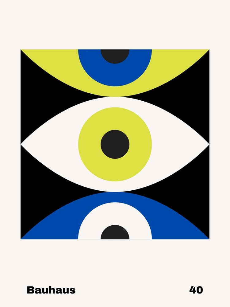 Geometric Bauhaus Poster B&W 40