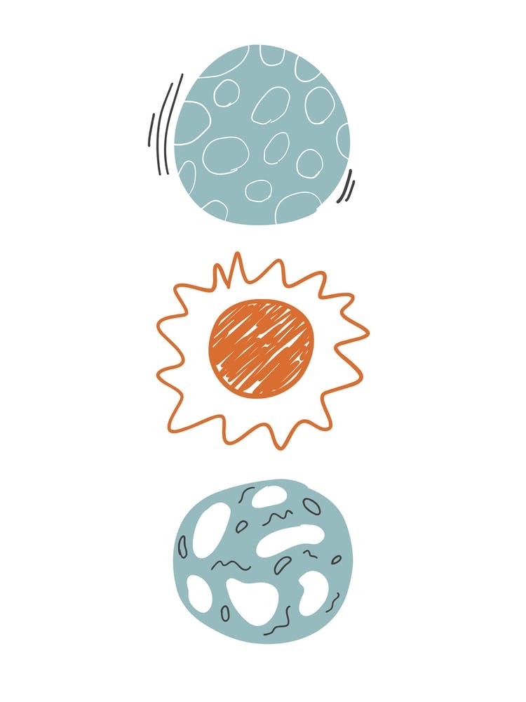 Cute Planets Space Kids Room 1