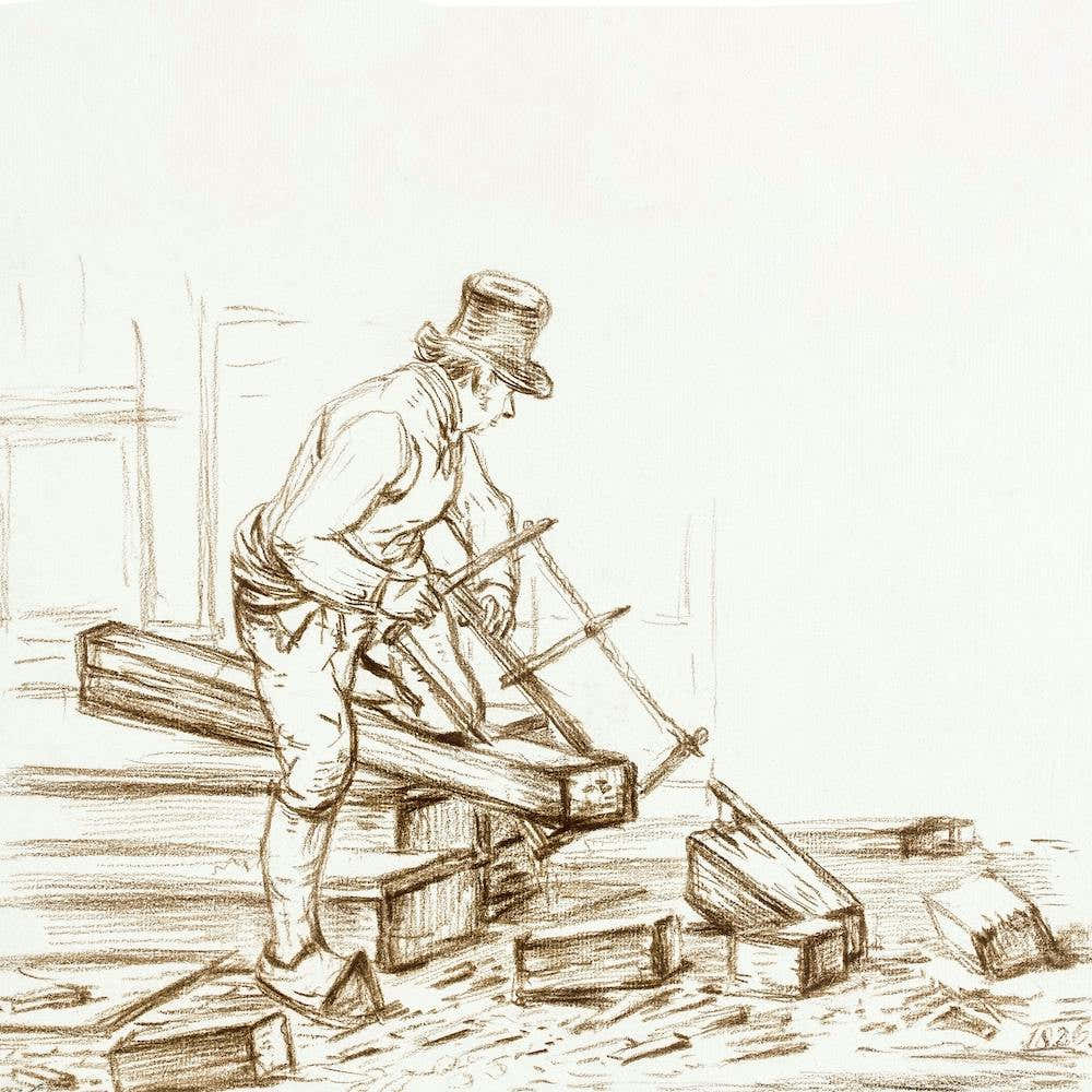 Sawing Man (1826), Jean Bernard