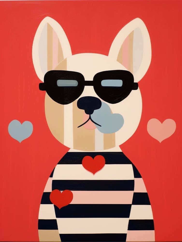 Little Dog 3 Wearing Sunglasses