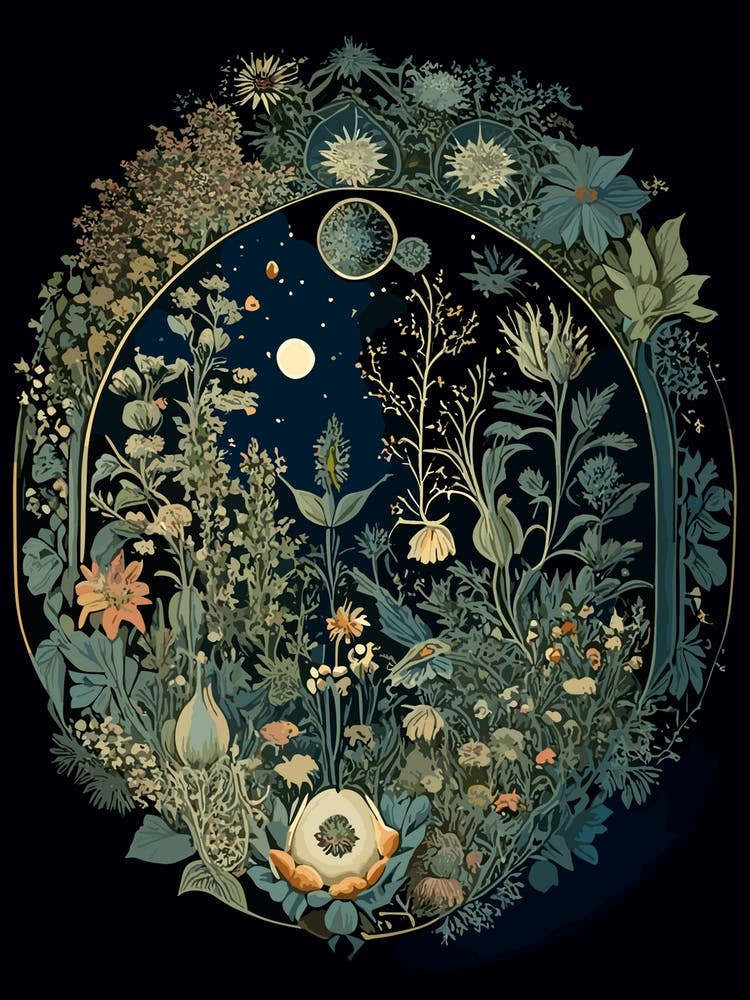 Garden Of Cosmic Speculation 1, United Kingdom Vintage Botanical