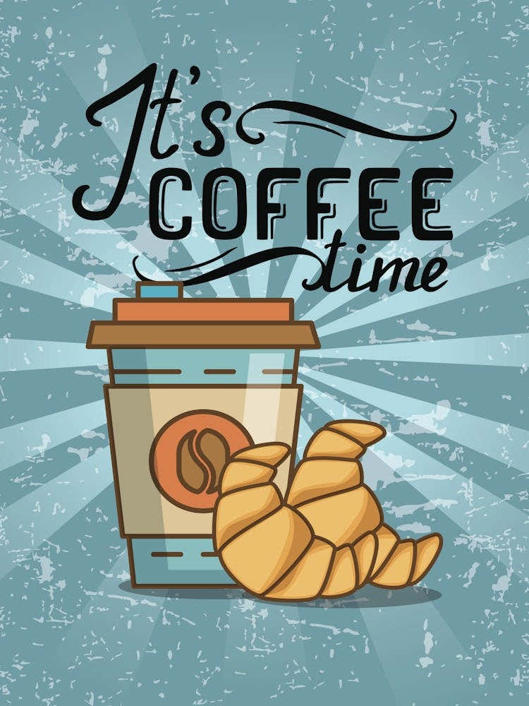 It'S Coffee Time - coffee poster, kitchen wall art 1