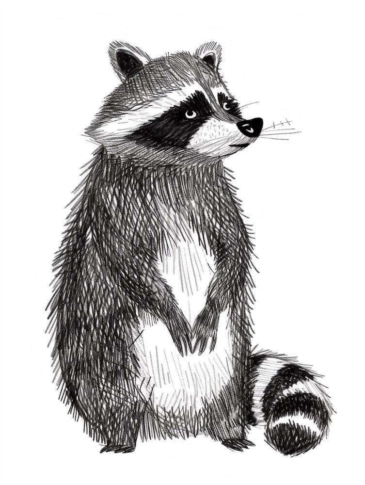 B&W Raccoon