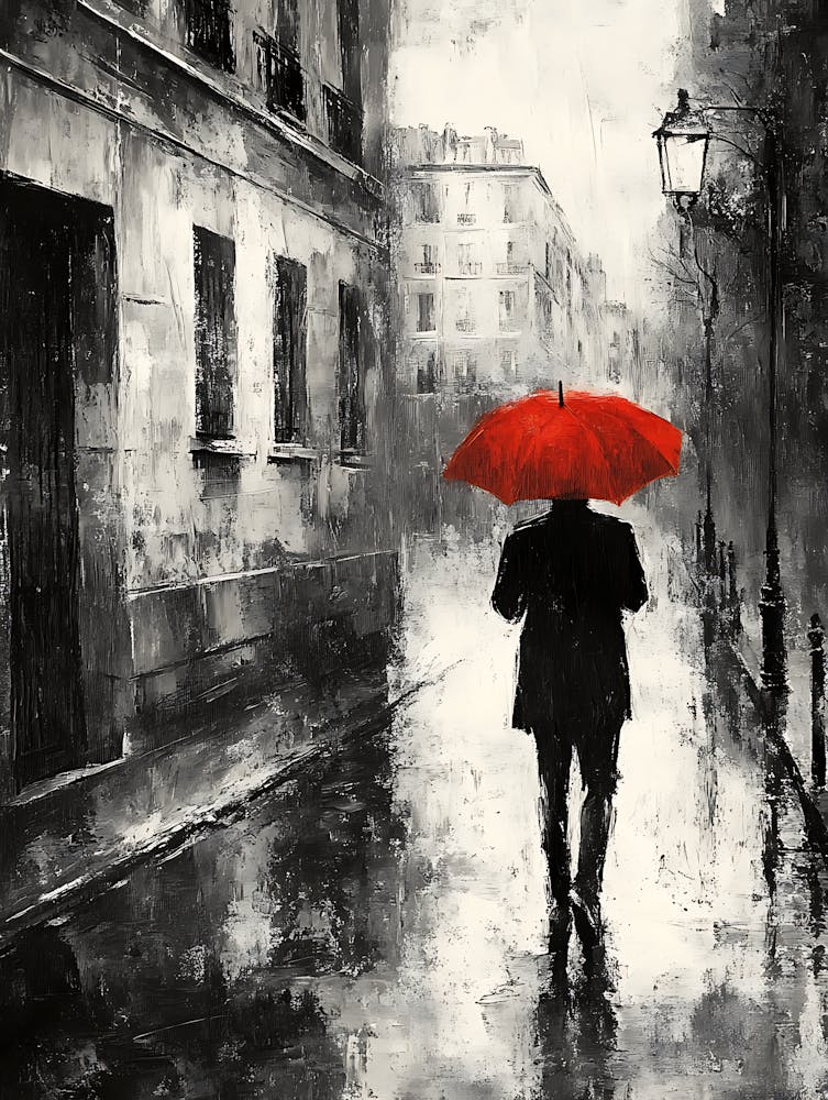 Red Umbrella Canvas Print