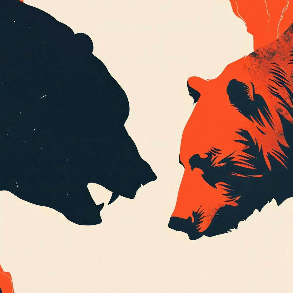 Two Bears Facing Each Other