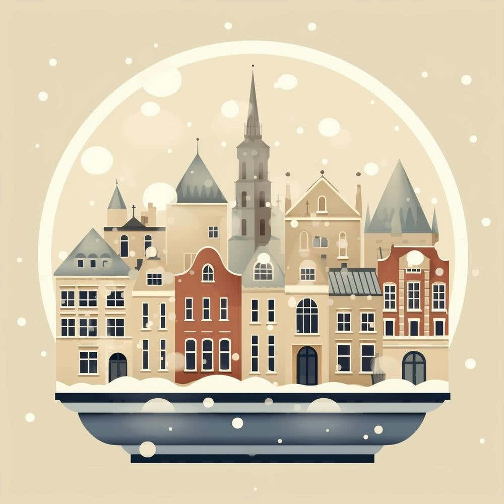 Bruges Belgium 3 Snowglobe