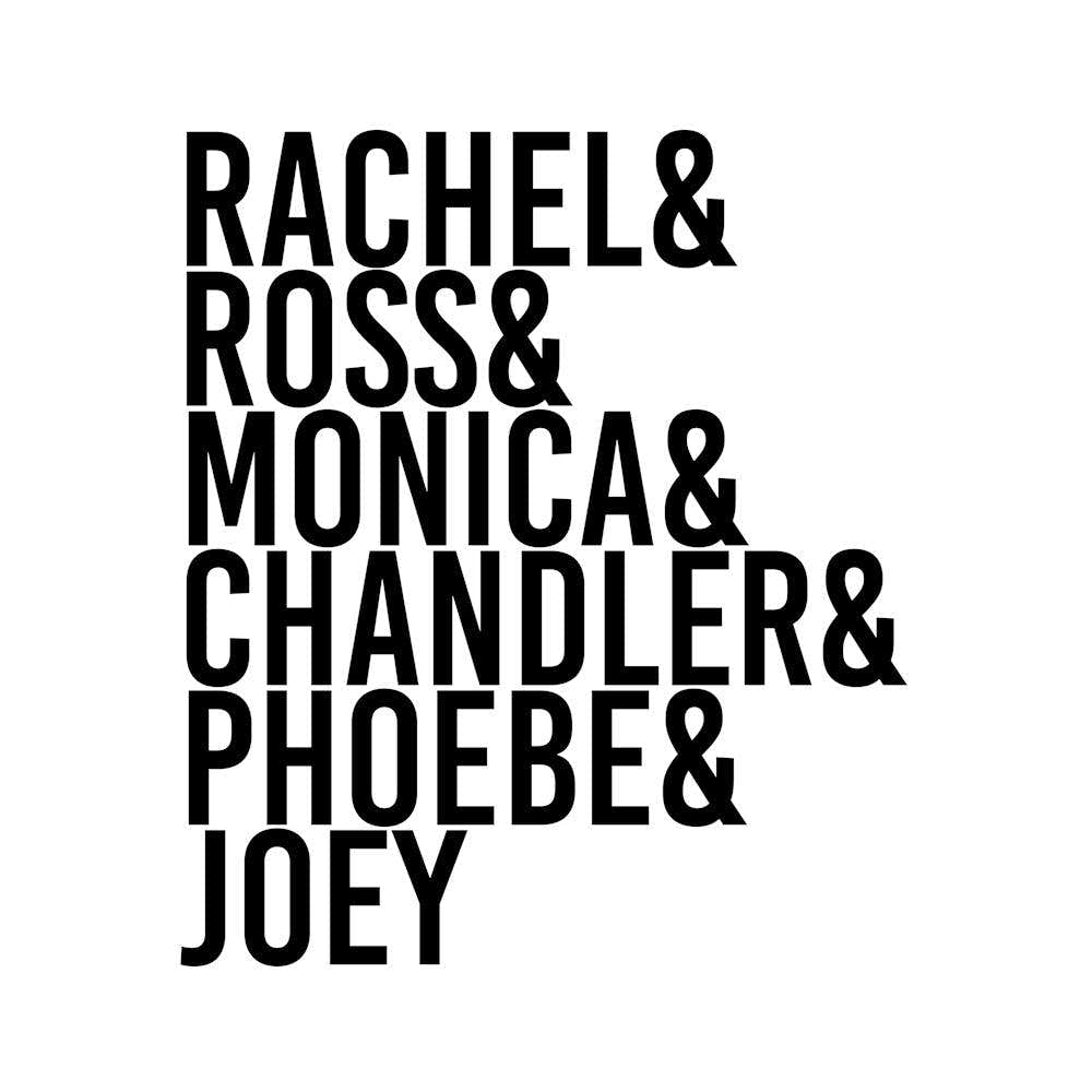 Rachel And Ross And Monica And Chandler And Phoebe And Joey Square
