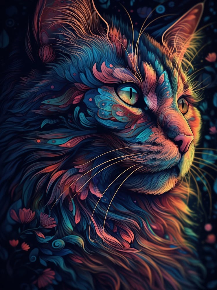 Psychedelic Cat 6