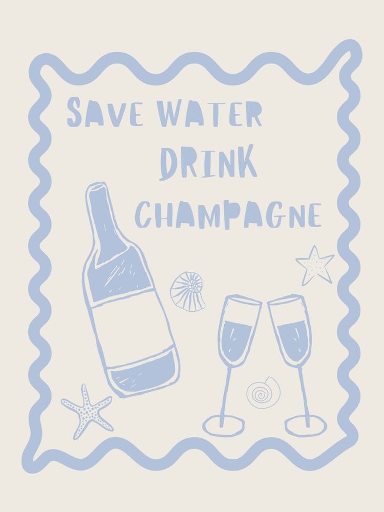 Drink Champagne Parchment