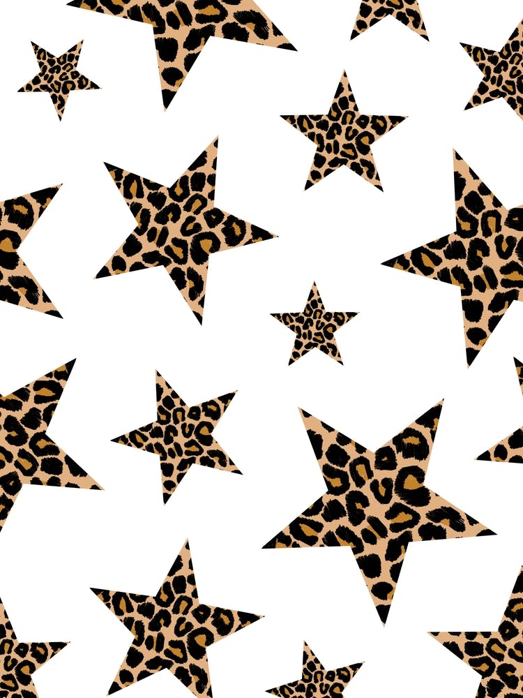 Leopard Print Stars Pattern 1
