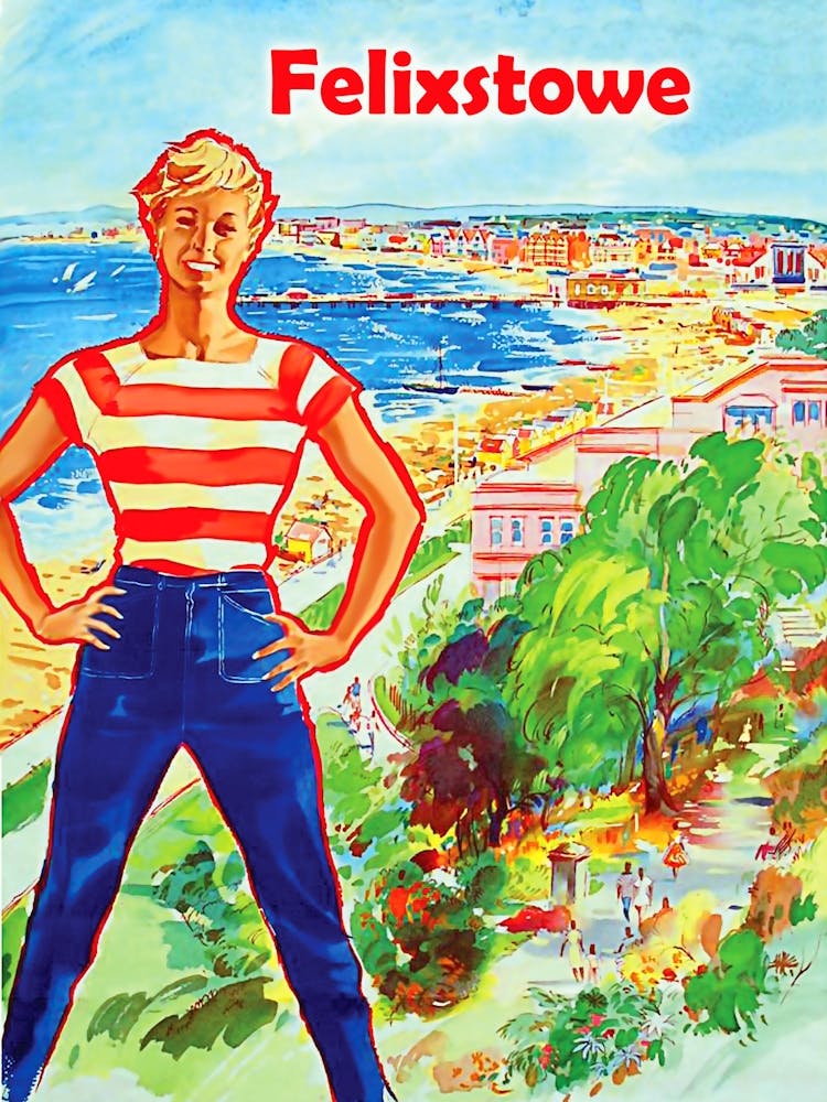 Felixstove, Woman In Front Of The City Bay