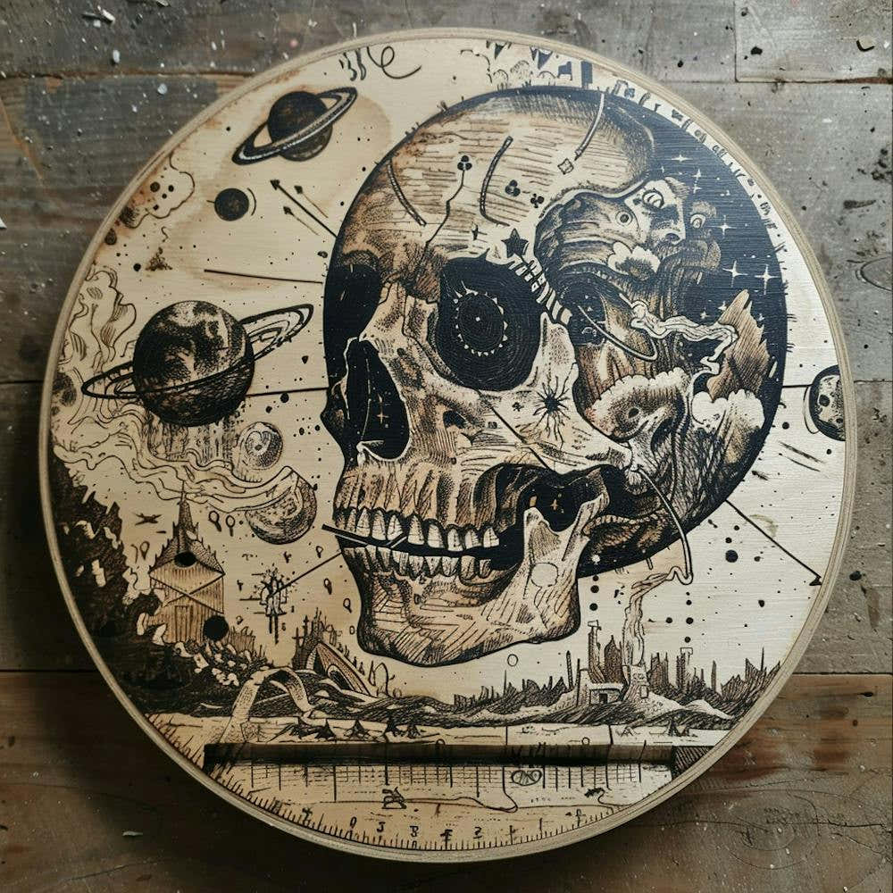 Skull With Planets