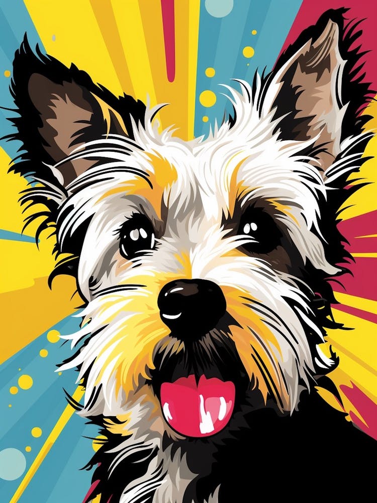 Pop Art Comic Style Yorkshire Terrier 3