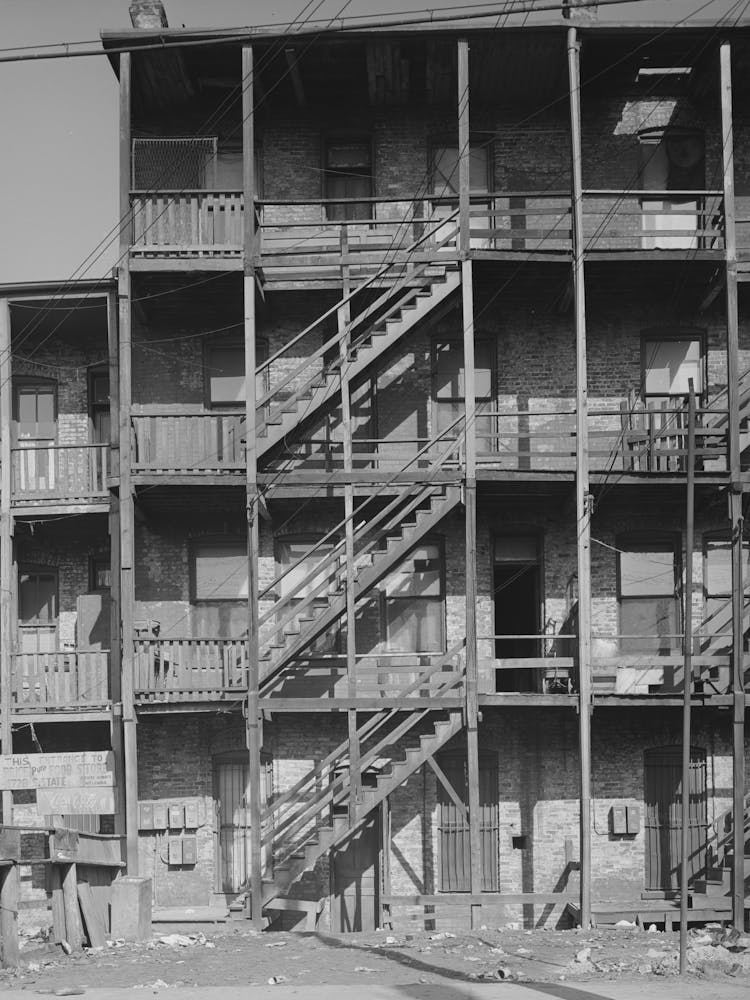 Back Of Apartment House Rented To African Americans, Southside Of Chicago, Illinois By Russell Lee