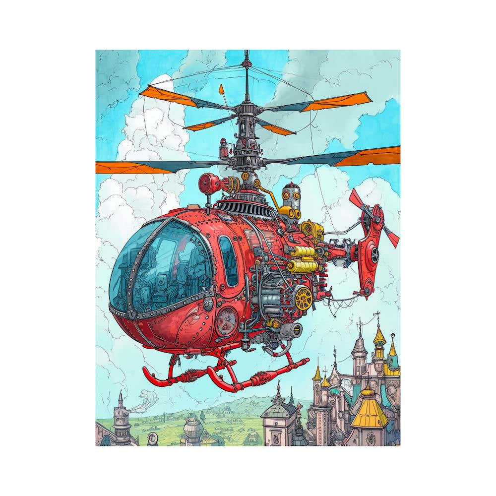 Steampunk Retro Helicopter 2