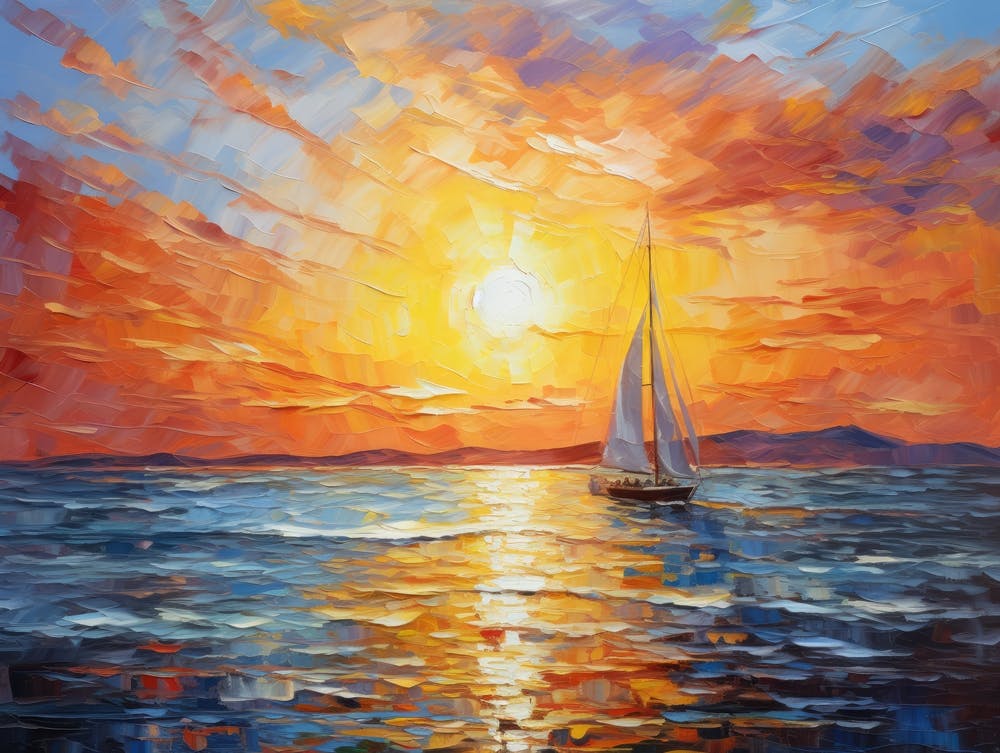 Sunset Sailboat 1