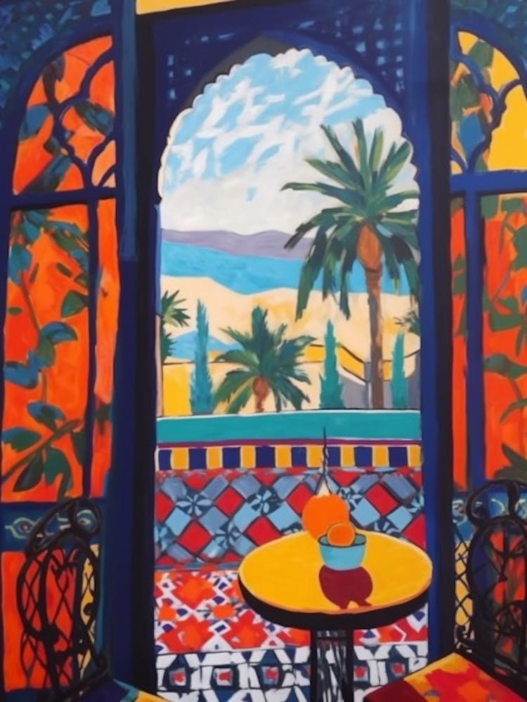 Window View Of Marrakech In The Style Of Fauvist 2