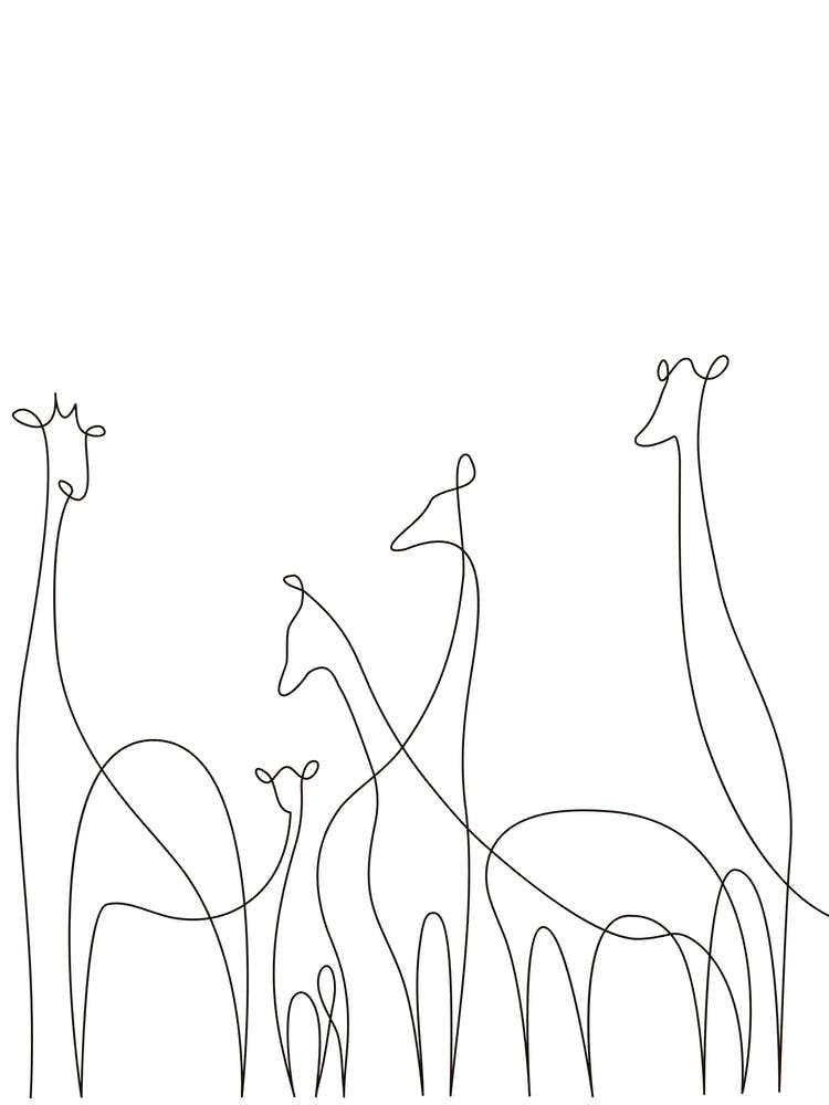 Giraffes Line art